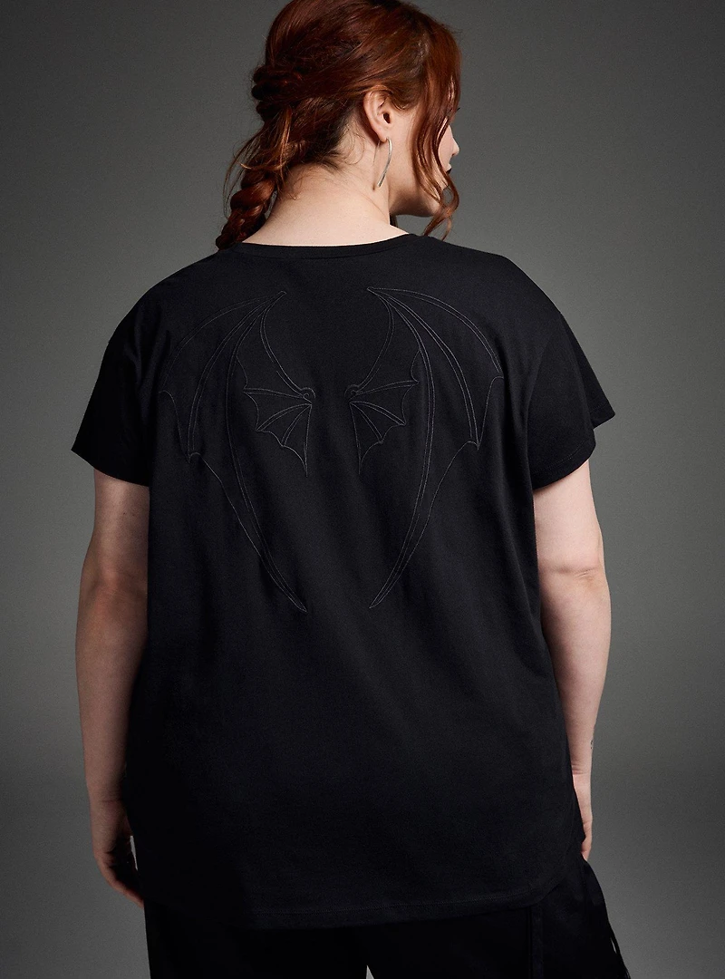 Nightfall Oversized Mesh Detail Tee