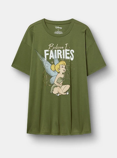 Disney Tinkerbell Oversized Cotton Tunic Tee