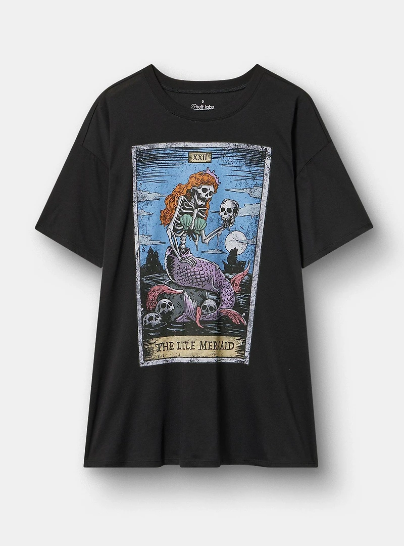 Mermaid Skeleton Oversized Tunic Tee