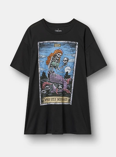 Mermaid Skeleton Oversized Tunic Tee