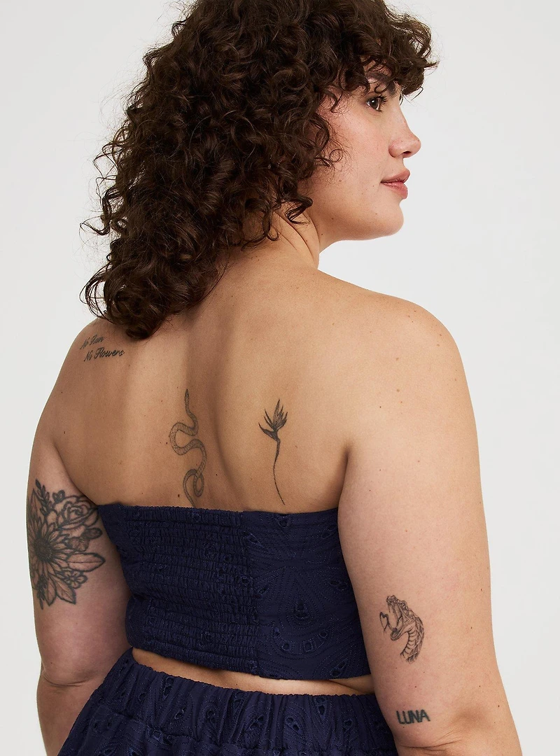 Embroidered Corset Top And Skirt Set
