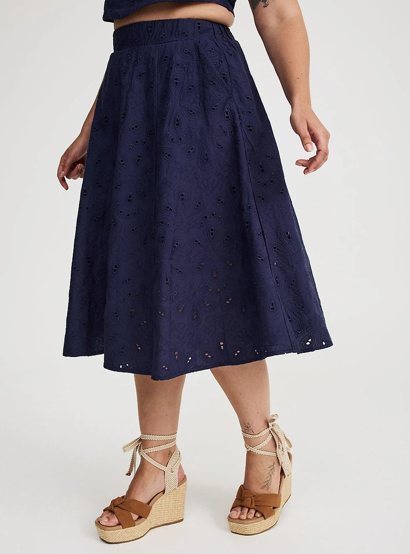 Embroidered Corset Top And Skirt Set