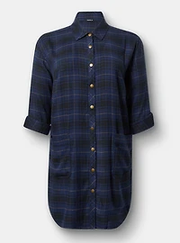 Oversized Flannel Kimono Shirt