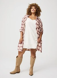 Oversized Flannel Kimono Shirt