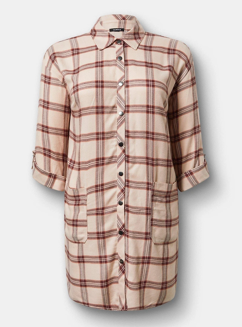 Oversized Flannel Kimono Shirt