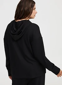 Textured Rib Lounge Hoodie