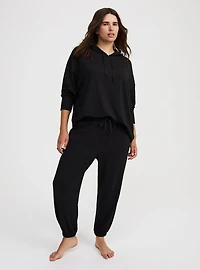 Textured Rib Lounge Hoodie