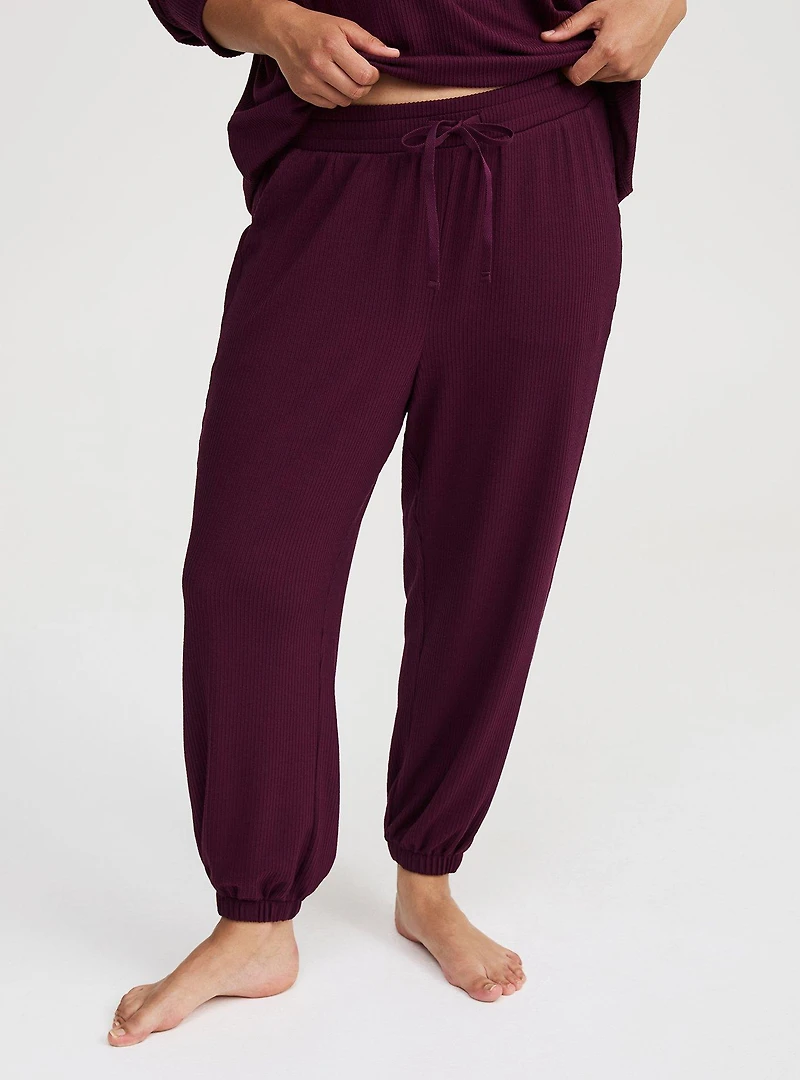Textured Fleece Relaxed Lounge Jogger