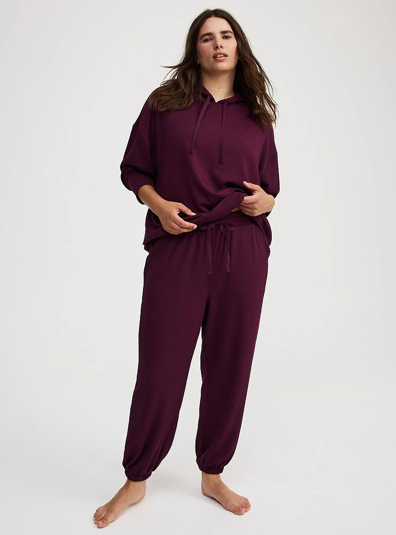 Textured Fleece Relaxed Lounge Jogger