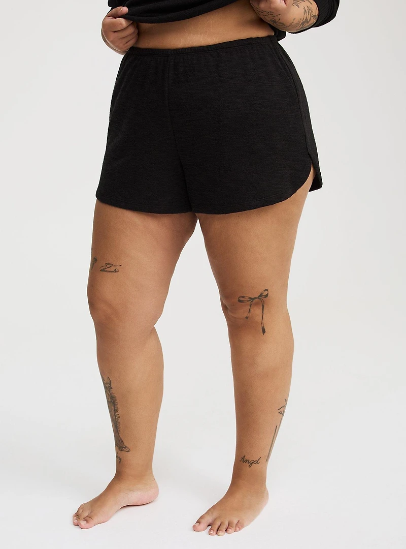 Cotton Jersey Waffle Lounge Short