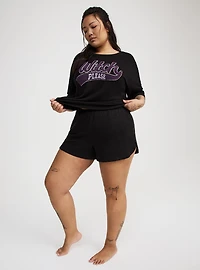 Cotton Jersey Waffle Lounge Short