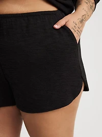 Cotton Jersey Waffle Lounge Short