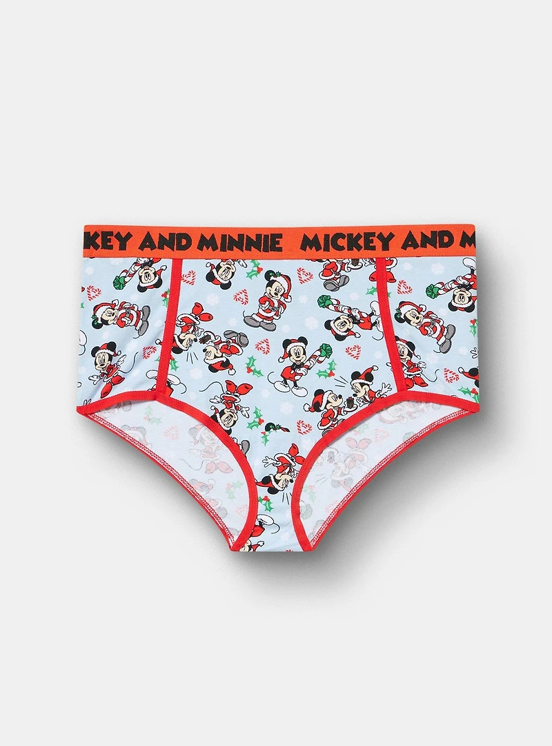 Mickey Mouse Christmas Mid-Rise Cotton Brief Panty