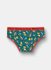 Winnie the Pooh Christmas Mid-Rise Cotton Hipster Panty