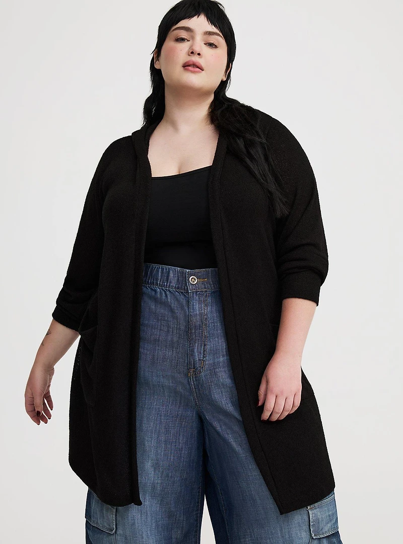 Cinch-Waist Anorak Cardigan