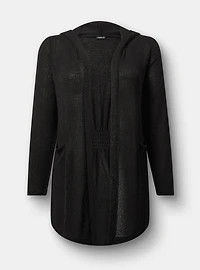 Cinch-Waist Anorak Cardigan