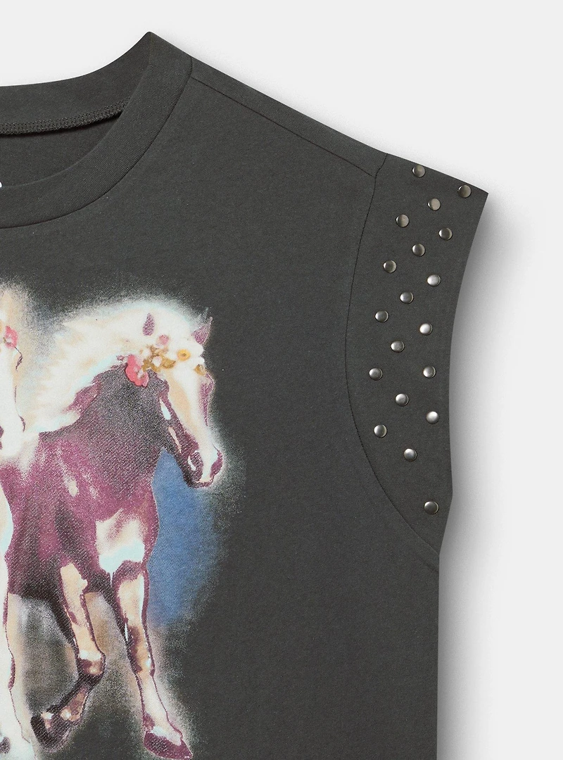 Studded Dolman Tee