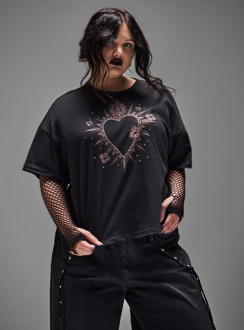 Nightfall Heritage Jersey Oversized Graphic Tee