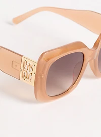 Square Oversized Ombre-Lens Glasses