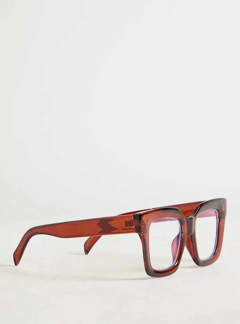 Oversized Square Blue-Light Glasses