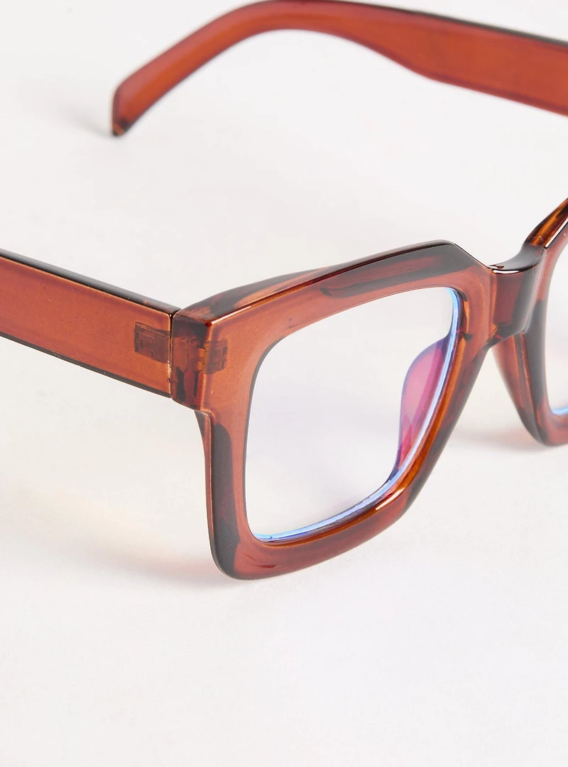Oversized Square Blue-Light Glasses