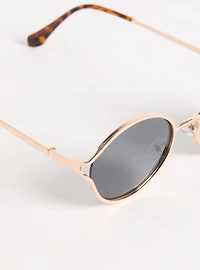 Oval Smoke Lens Sunglasses