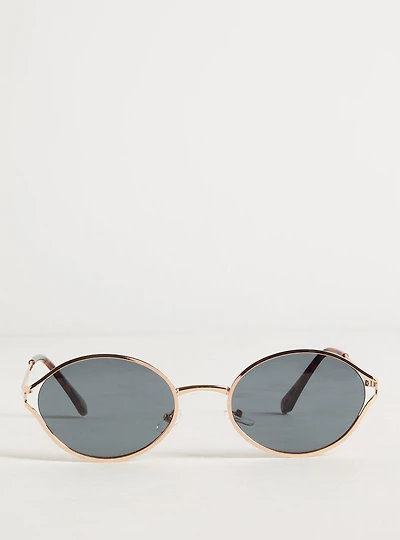 Oval Smoke Lens Sunglasses