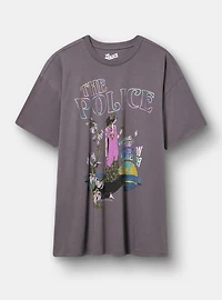The Police Oversized Cotton Crew Tunic Tee