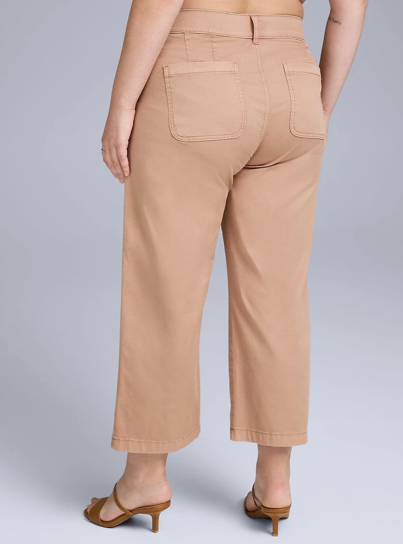 Belle Isle Twill Wide-Leg Pant