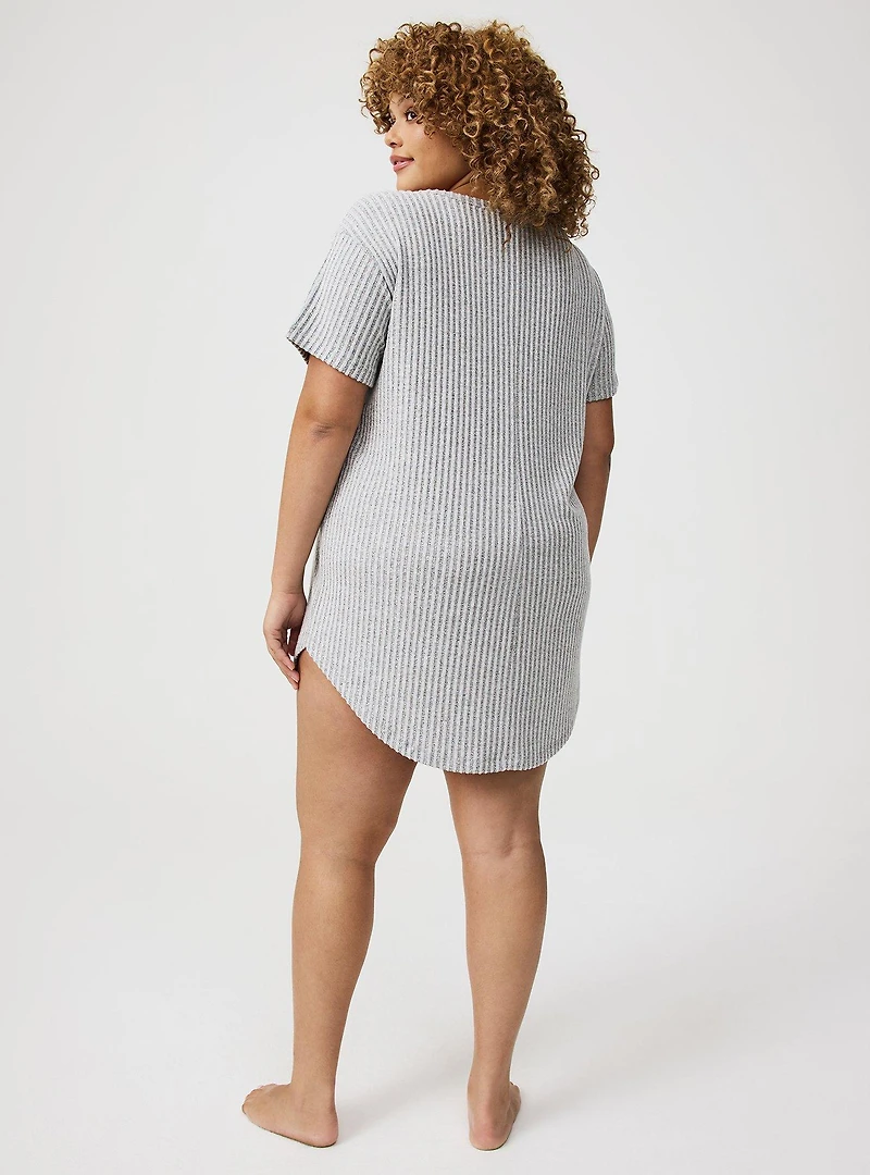 Super Soft Plush Rib Lounge Tunic