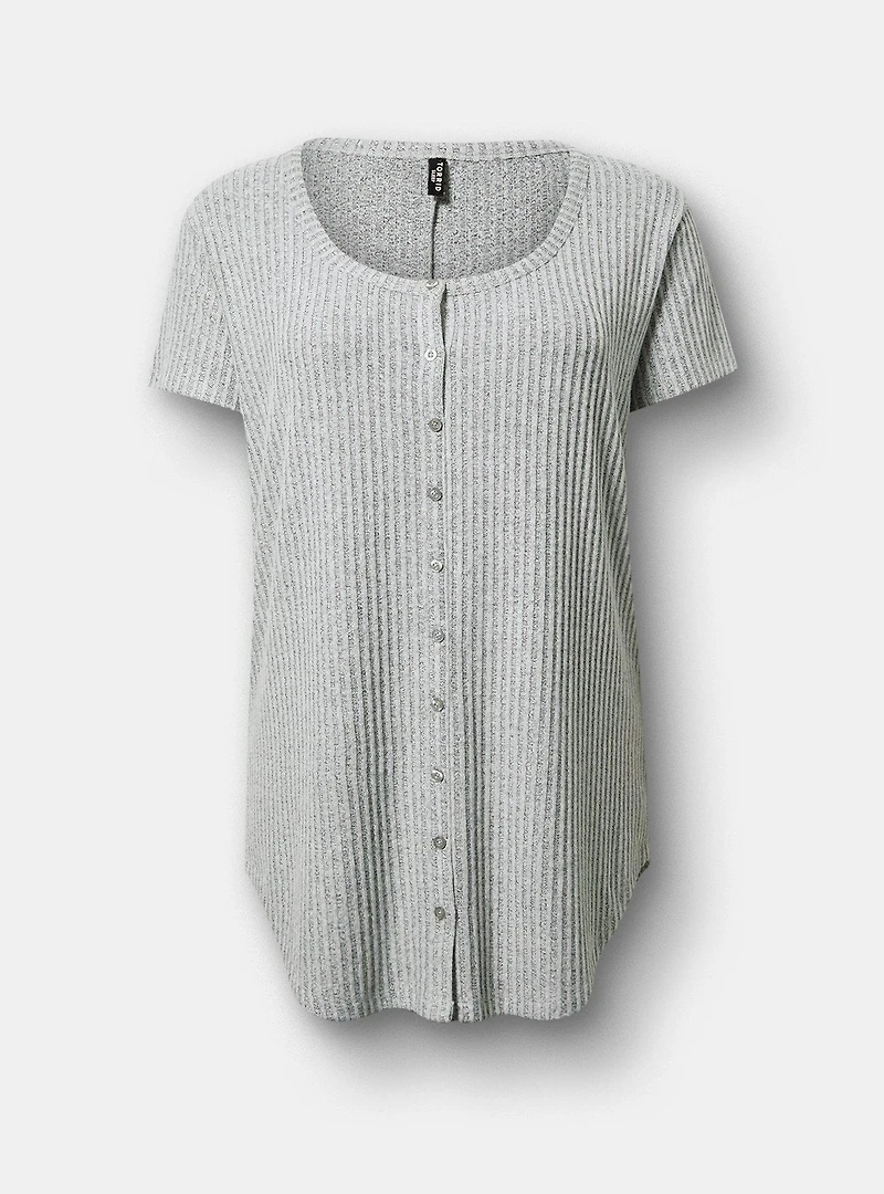 Super Soft Plush Rib Lounge Tunic
