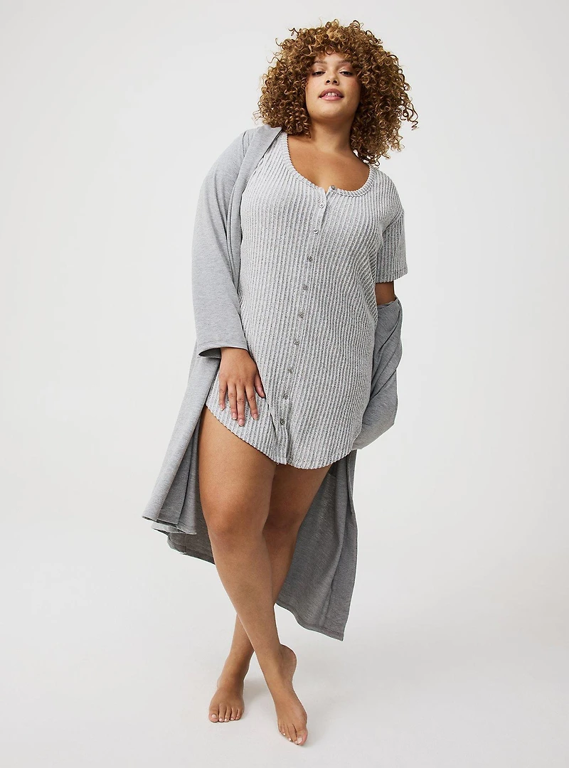 Super Soft Plush Rib Lounge Tunic