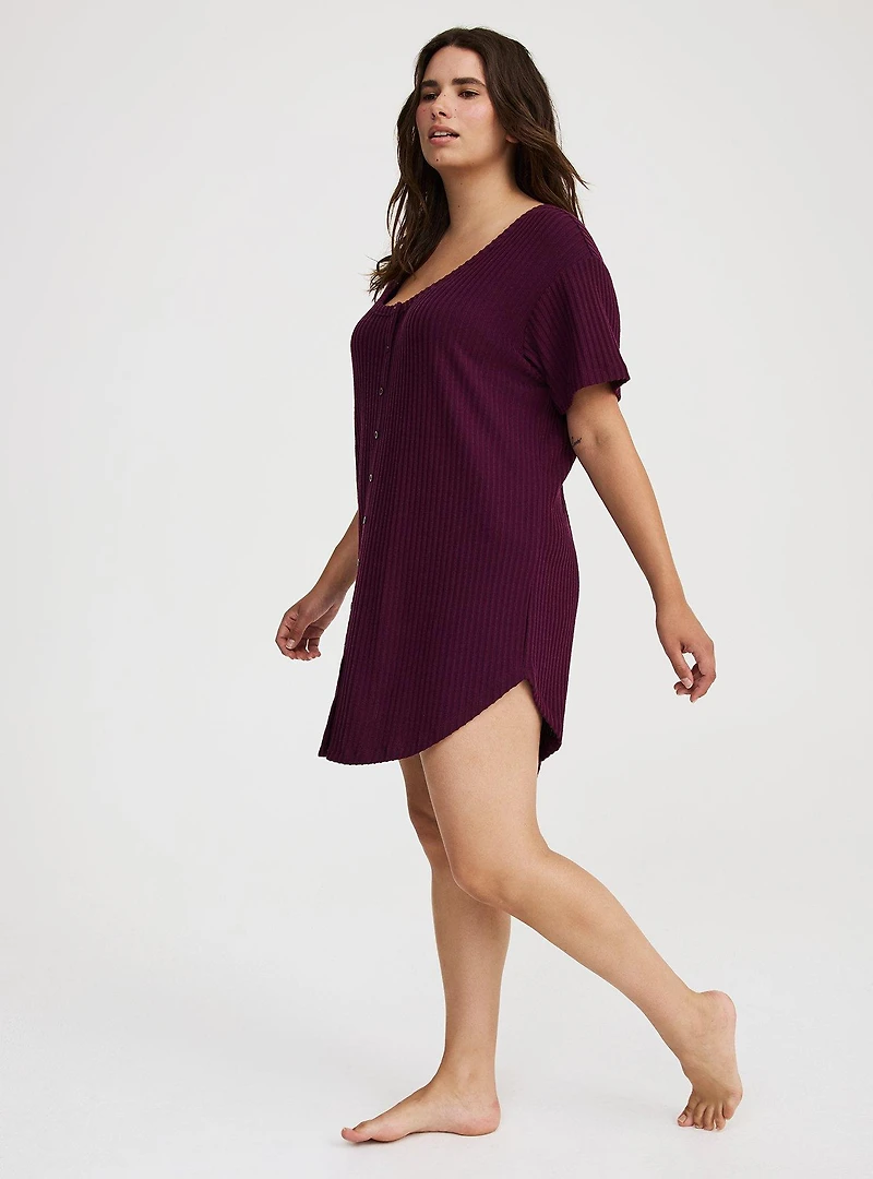 Super Soft Plush Rib Lounge Tunic