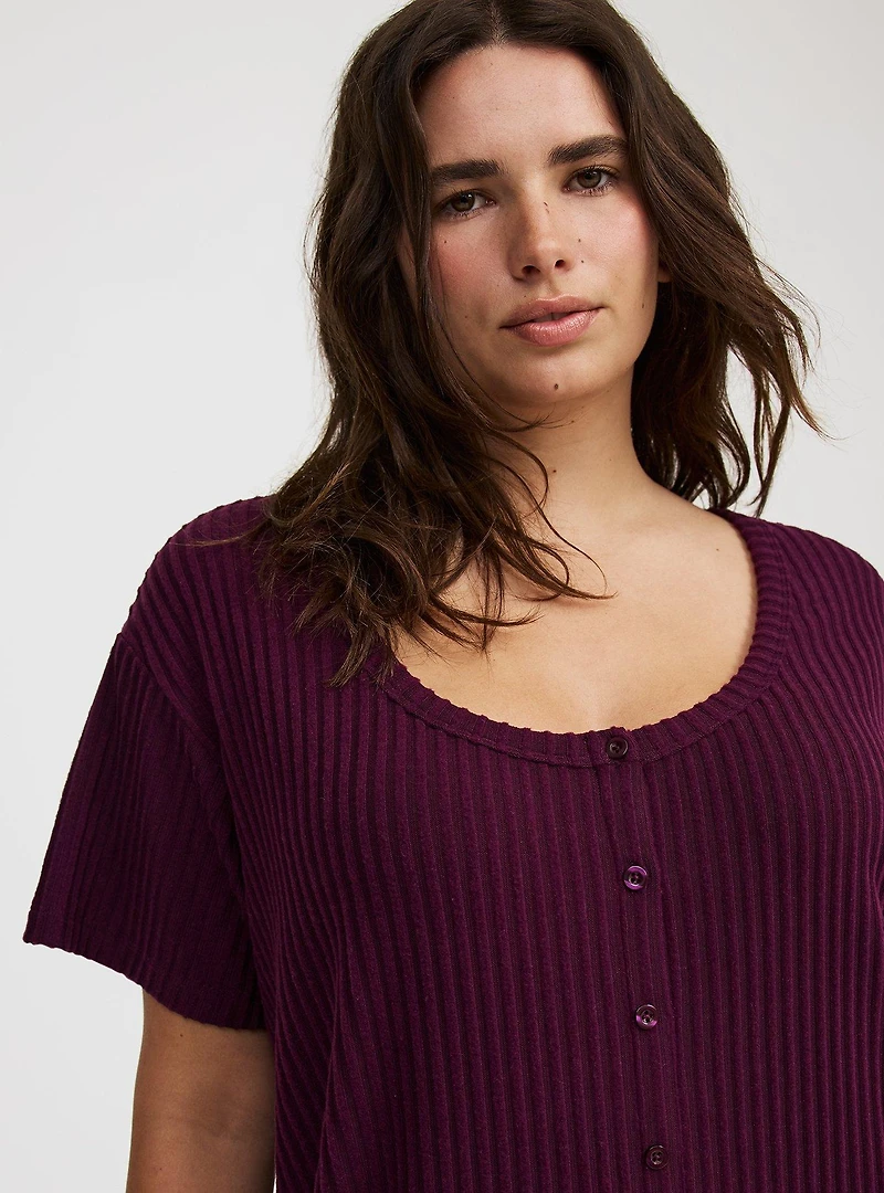 Super Soft Plush Rib Lounge Tunic