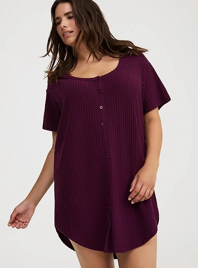 Super Soft Plush Rib Lounge Tunic