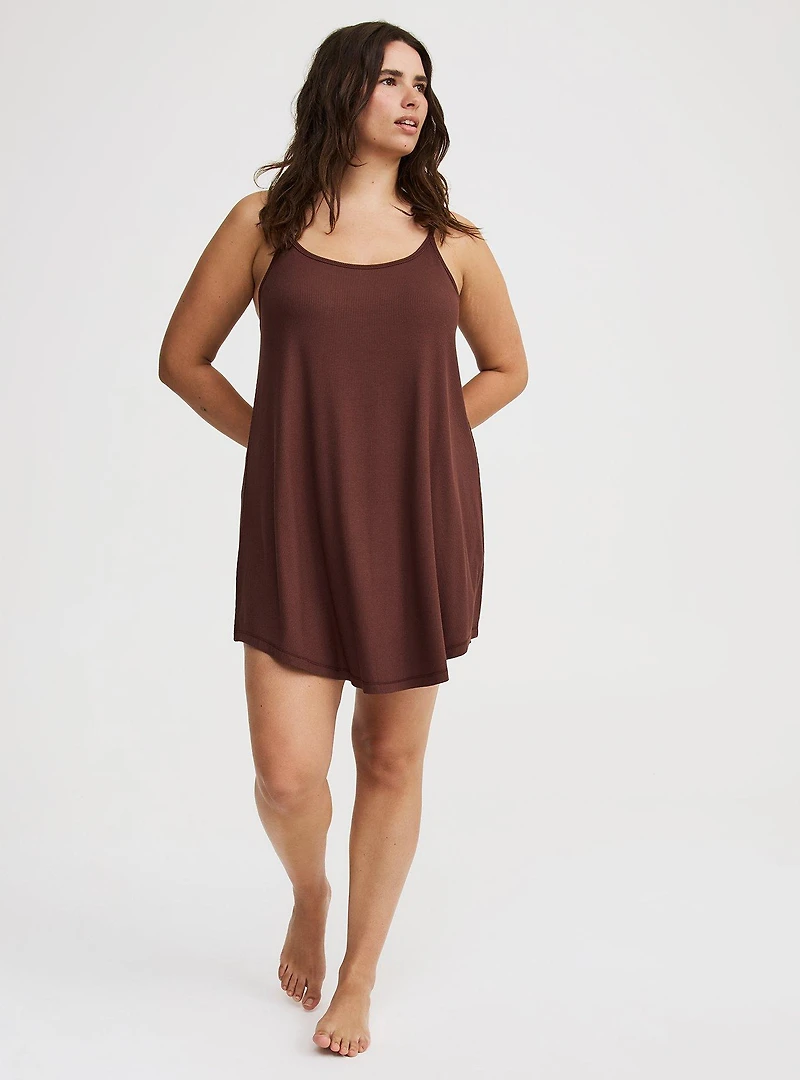 Super Soft Rib Cami Sleep Mini Gown