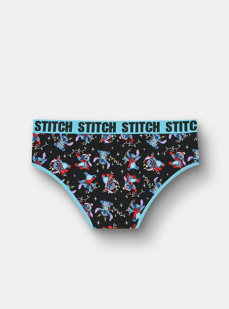 Stitch Christmas Mid-Rise Cotton Hipster Panty
