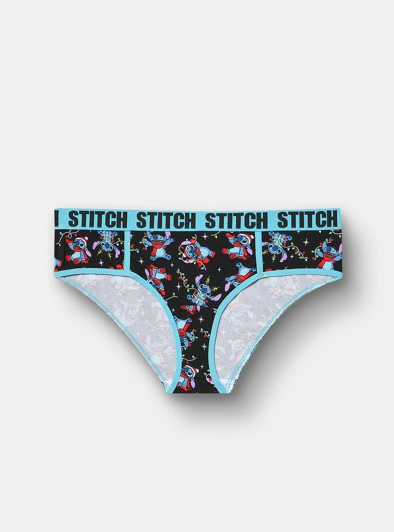 Stitch Christmas Mid-Rise Cotton Hipster Panty