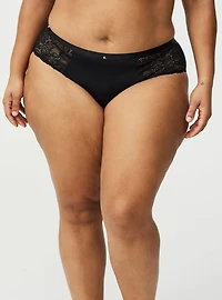 Sequin & Lace Mid-Rise Hipster Panty