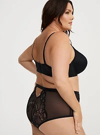 Lace High-Rise Cheeky Jeweled Panty