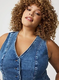 Vintage Stretch Denim Vest