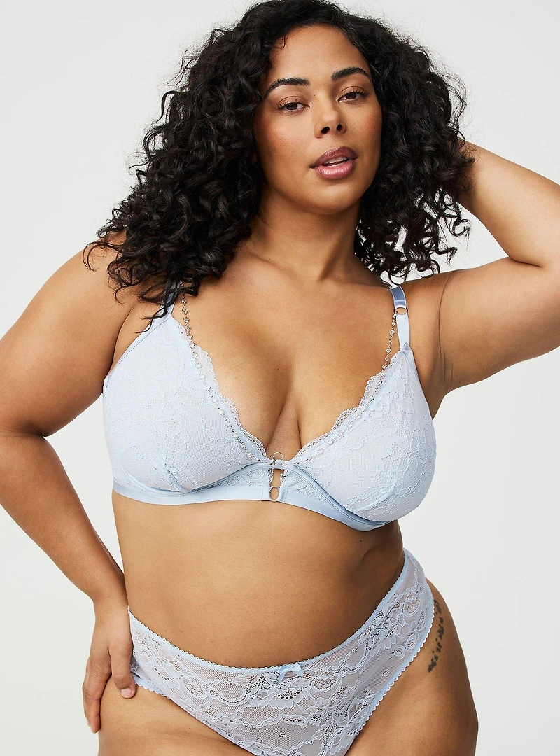 Jewelry Strappy Underwire Lace Bra