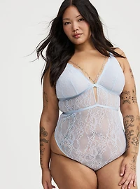 Jewelry Strappy Lace Bodysuit