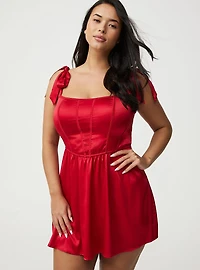 Lingerie Corset Side-Tie Dress