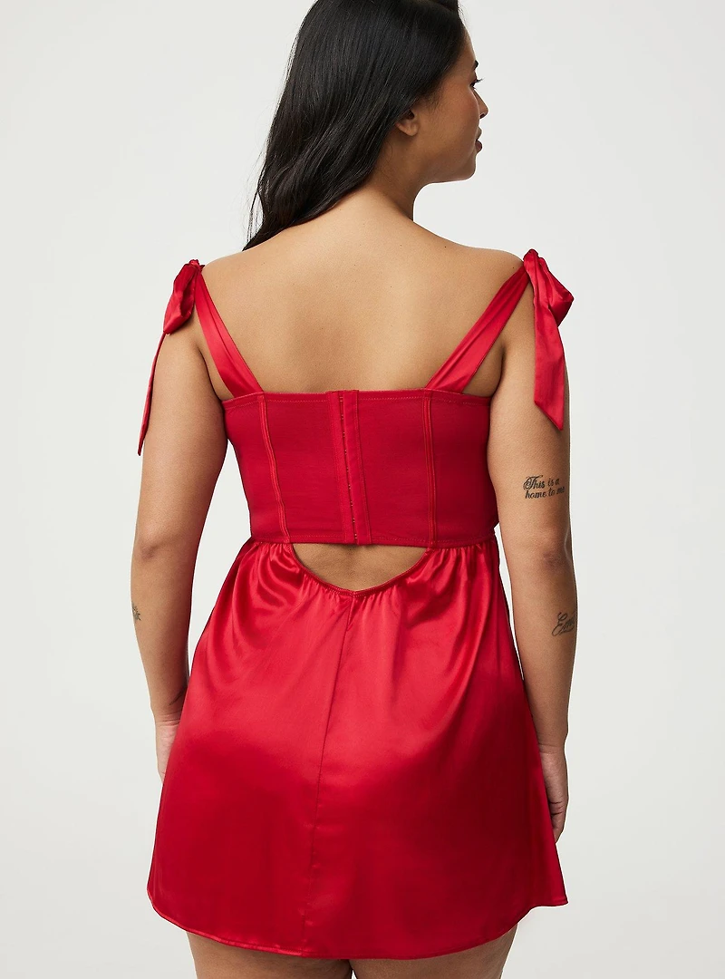 Lingerie Corset Side-Tie Dress