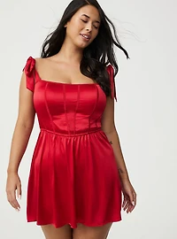 Lingerie Corset Side-Tie Dress