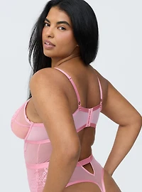 Demure Lace Thong Bodysuit