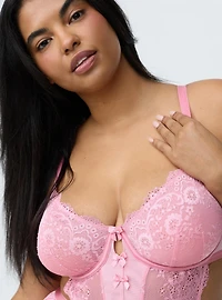 Demure Lace Cut-Out Babydoll