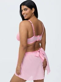 Demure Lace Cut-Out Babydoll