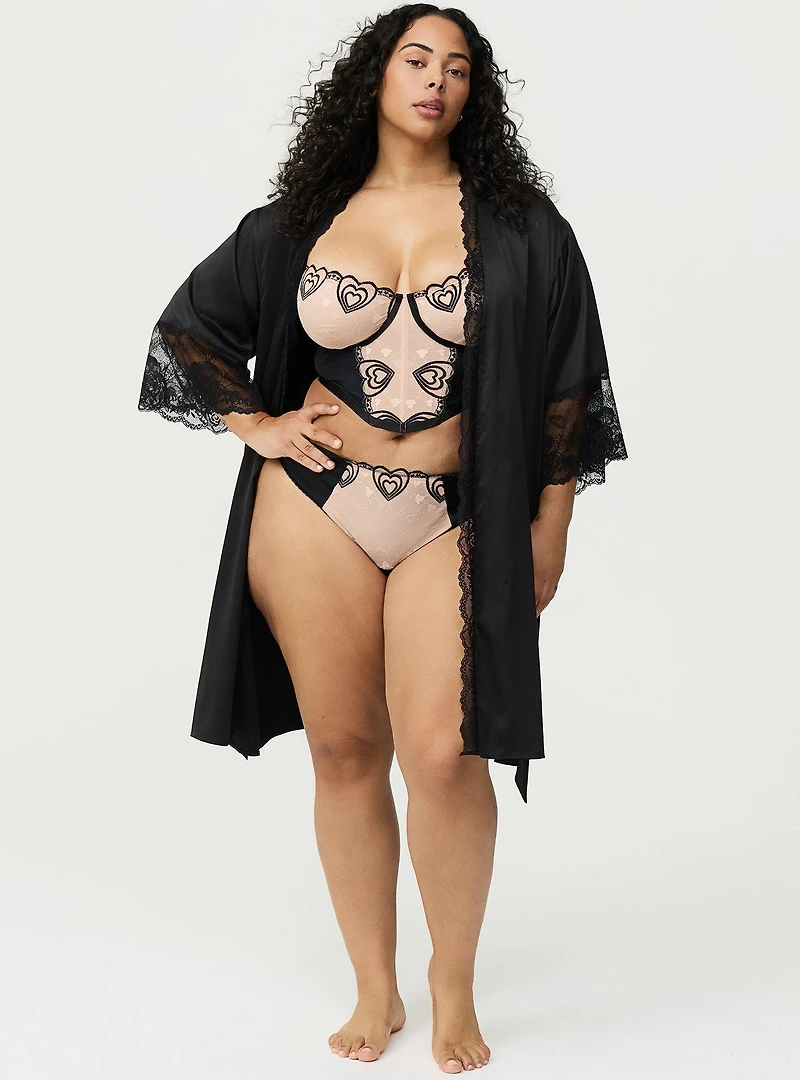 Coquette Heart Lace Bustier